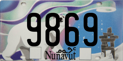 NU license plate 9869