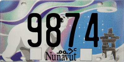 NU license plate 9874