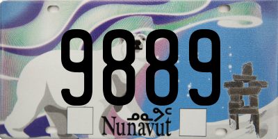 NU license plate 9889