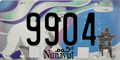 NU license plate 9904