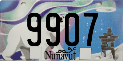 NU license plate 9907