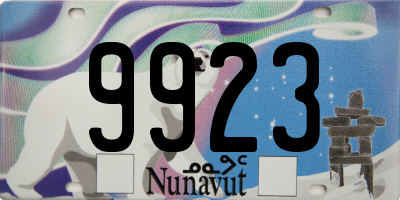 NU license plate 9923