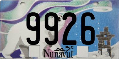 NU license plate 9926