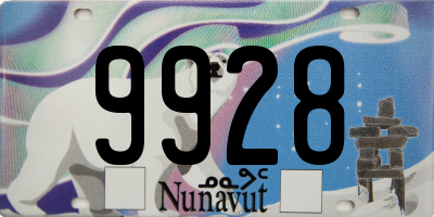 NU license plate 9928