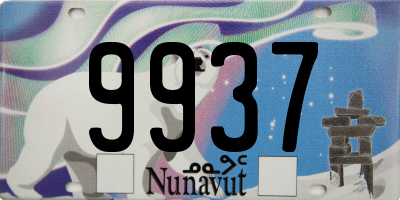 NU license plate 9937