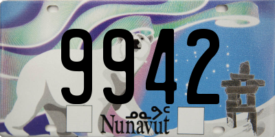 NU license plate 9942