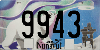 NU license plate 9943