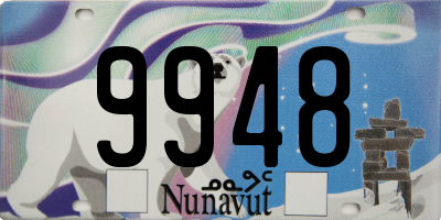 NU license plate 9948