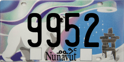 NU license plate 9952