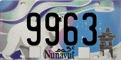 NU license plate 9963