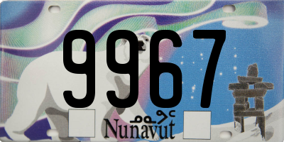 NU license plate 9967