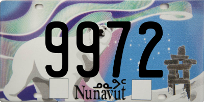 NU license plate 9972