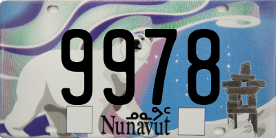 NU license plate 9978