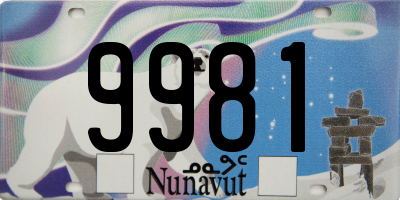 NU license plate 9981