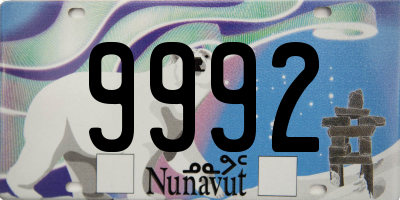 NU license plate 9992