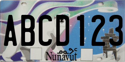 NU license plate ABCD123