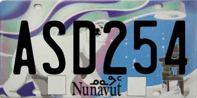 NU license plate ASD254