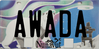 NU license plate AWADA