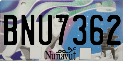 NU license plate BNU7362