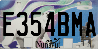 NU license plate E354BMA