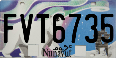 NU license plate FVT6735