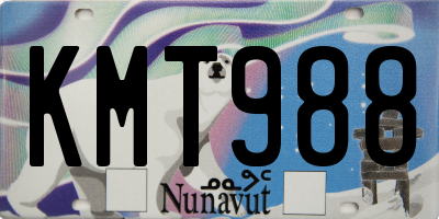 NU license plate KMT988