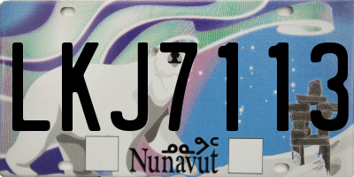 NU license plate LKJ7113