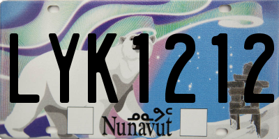 NU license plate LYK1212