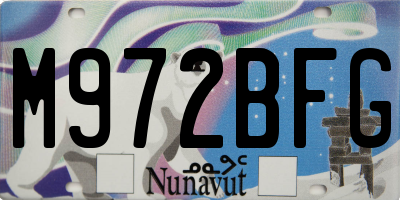 NU license plate M972BFG