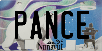 NU license plate PANCE