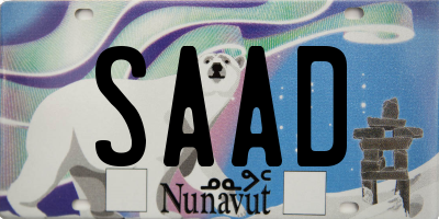 NU license plate SAAD