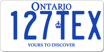ON license plate 127TEX