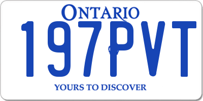 ON license plate 197PVT