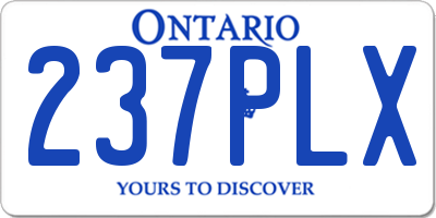 ON license plate 237PLX