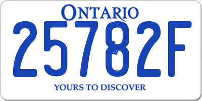 ON license plate 25782F