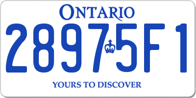 ON license plate 28975F1