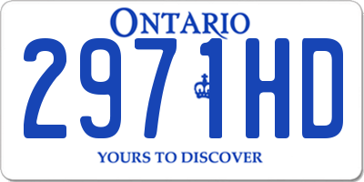 ON license plate 2971HD