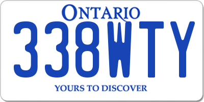 ON license plate 338WTY