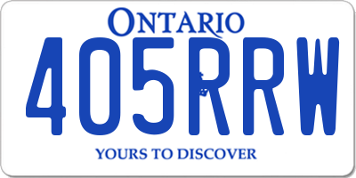 ON license plate 405RRW