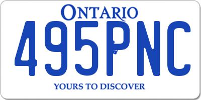 ON license plate 495PNC