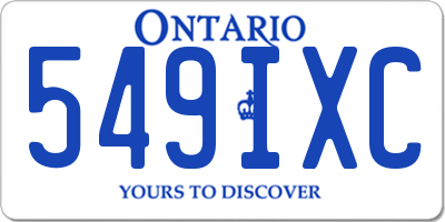 ON license plate 549IXC