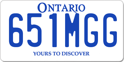 ON license plate 651MGG