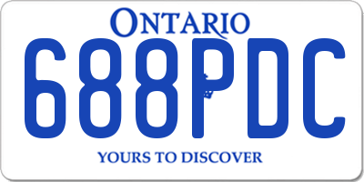 ON license plate 688PDC