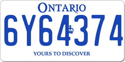 ON license plate 6Y64374