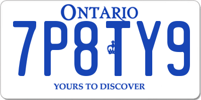 ON license plate 7P8TY9