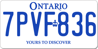 ON license plate 7PVF836