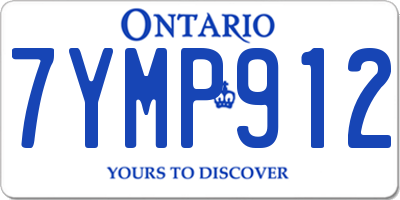 ON license plate 7YMP912