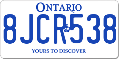 ON license plate 8JCR538