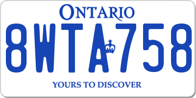 ON license plate 8WTA758