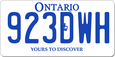 ON license plate 923DWH